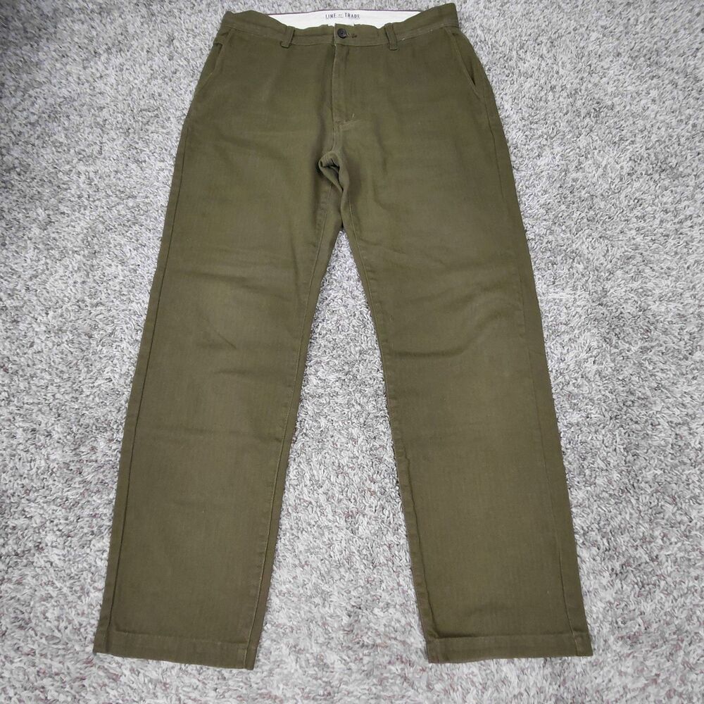 Line Of Trade The Officer Chino Pants Men’s 34x32 Herringbone Twill Olive Green